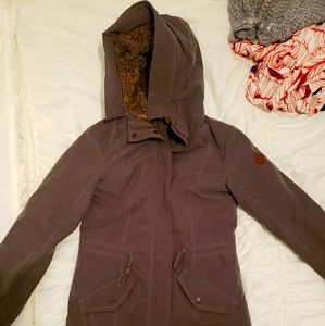 Hollister olive green parka jacket